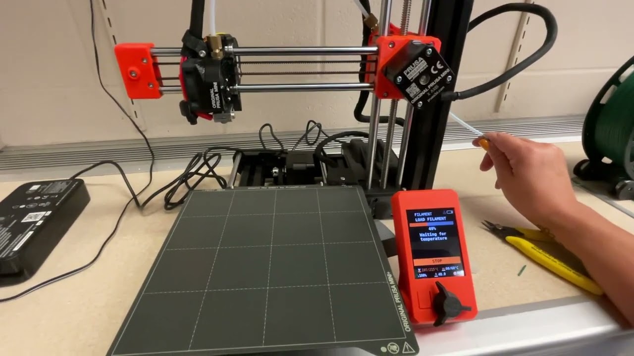 Loading filament in Prusa Mini 3D Printer