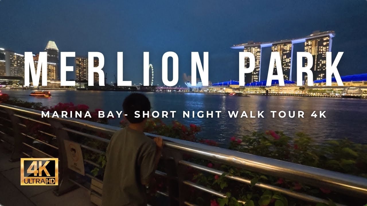 Night Short Walk at Merlion, Marina Bay | Singapore Skyline at Night
