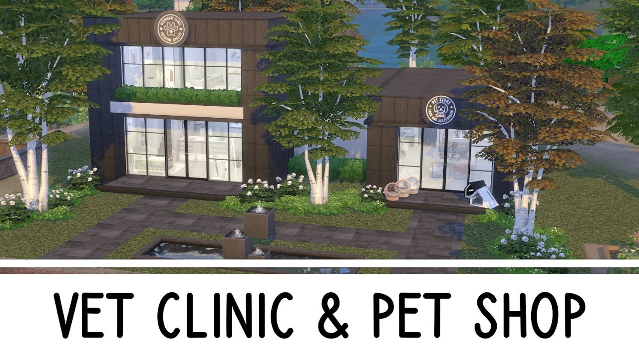 VET CLINIC & PET SHOP ∣ Sims 4 Speed Build ∣ +CC Links ∣ +Download