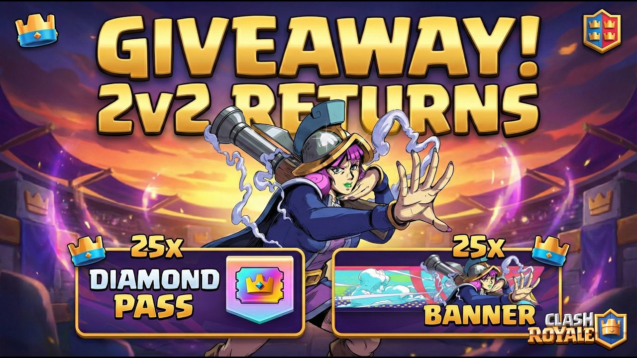 Розыгрыш 25 алмазных пропусков и баннера &laquo;Мушкетер Джоджо&raquo; в Clash Royale! #giftedbysupercell