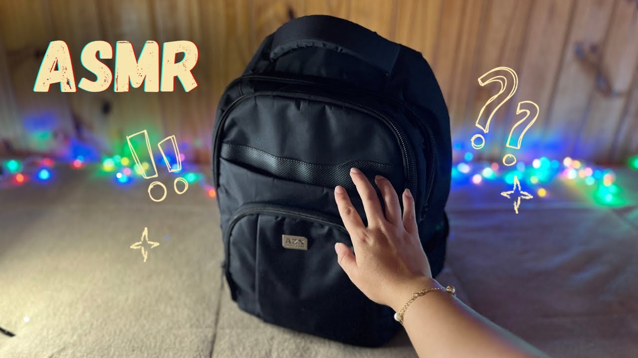 ASMR com itens da minha MOCHILA 🎒- Sons relaxantes | Tapping e Scratching 