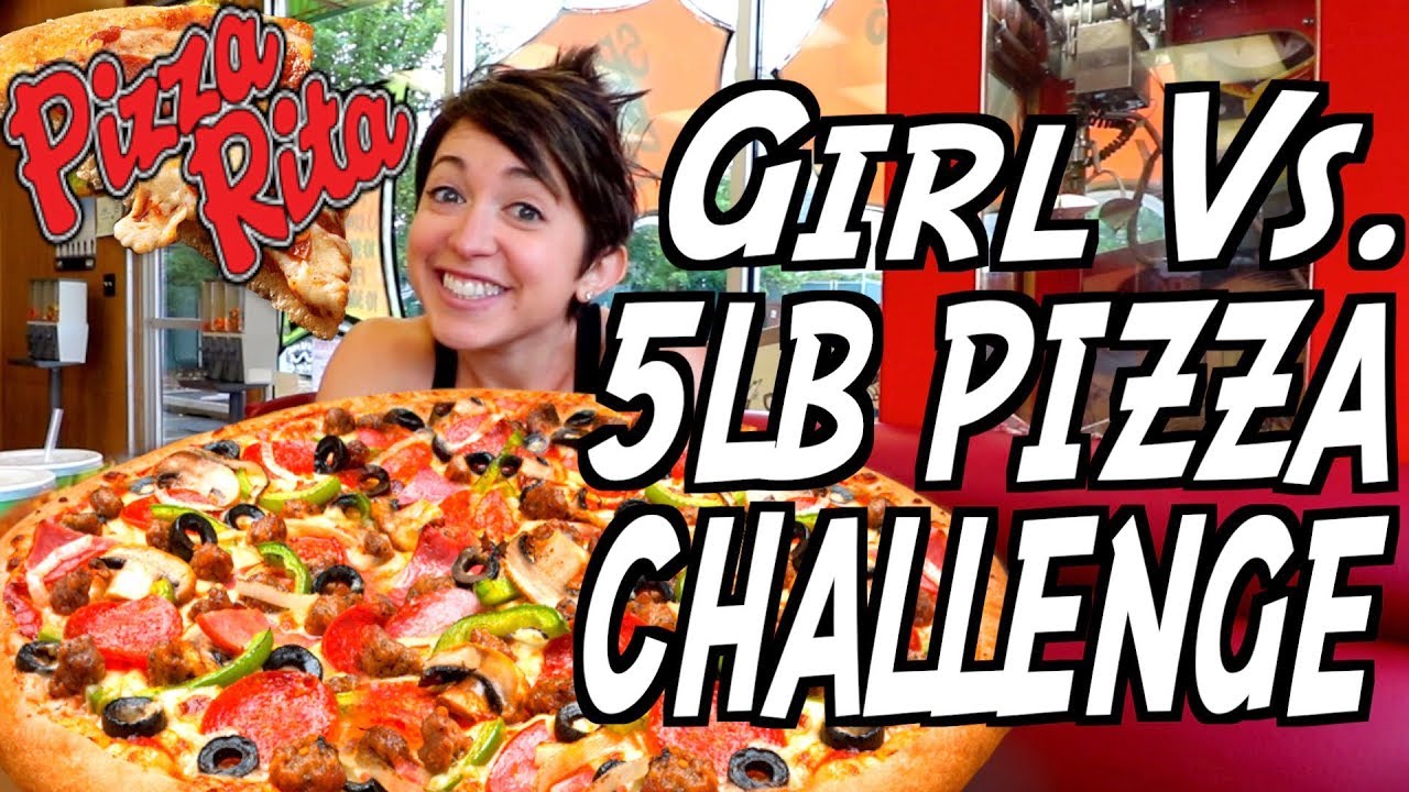 5 LB PIZZA CHALLENGE & DESSERT BONUS ROUND | GIRL VS. FOOD