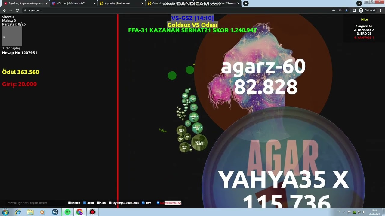 AgarZ / Furkan Şahin VS Yahya35~Ödül 4M (Atmadı Ezik Yahyoç)
