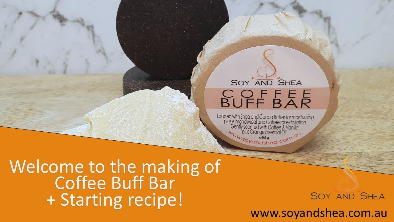 Coffee Buff Bar - In shower body butter scrub bar (Plus a 