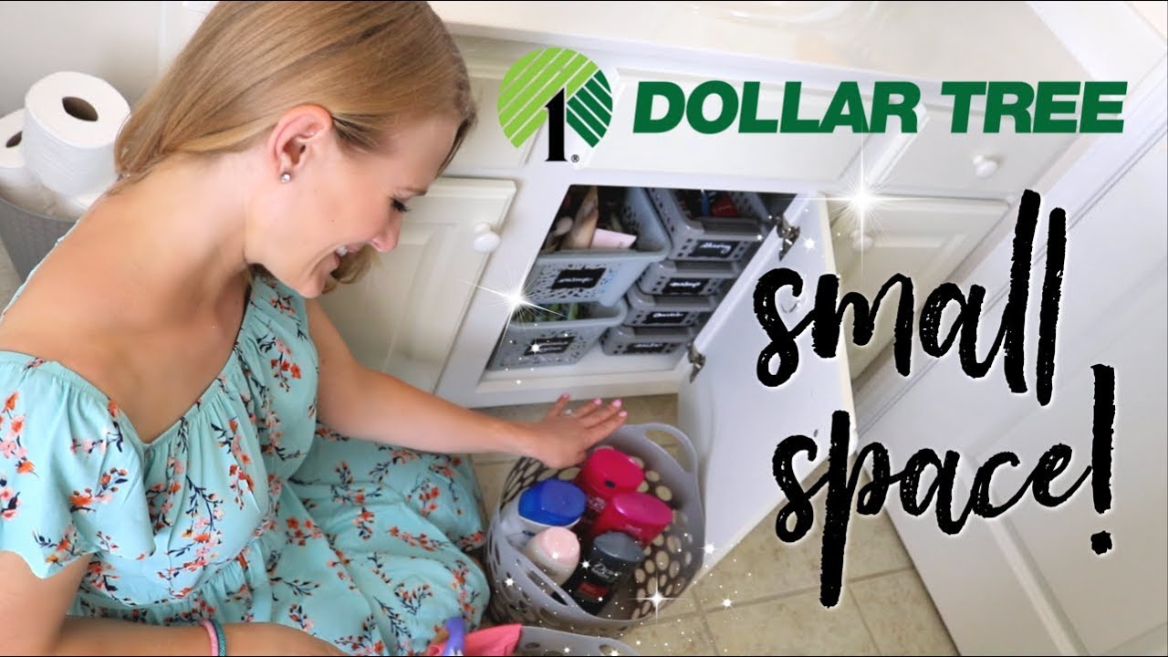 SMALL BATHROOM ORGANIZATION 💚 100% DOLLAR TREE!