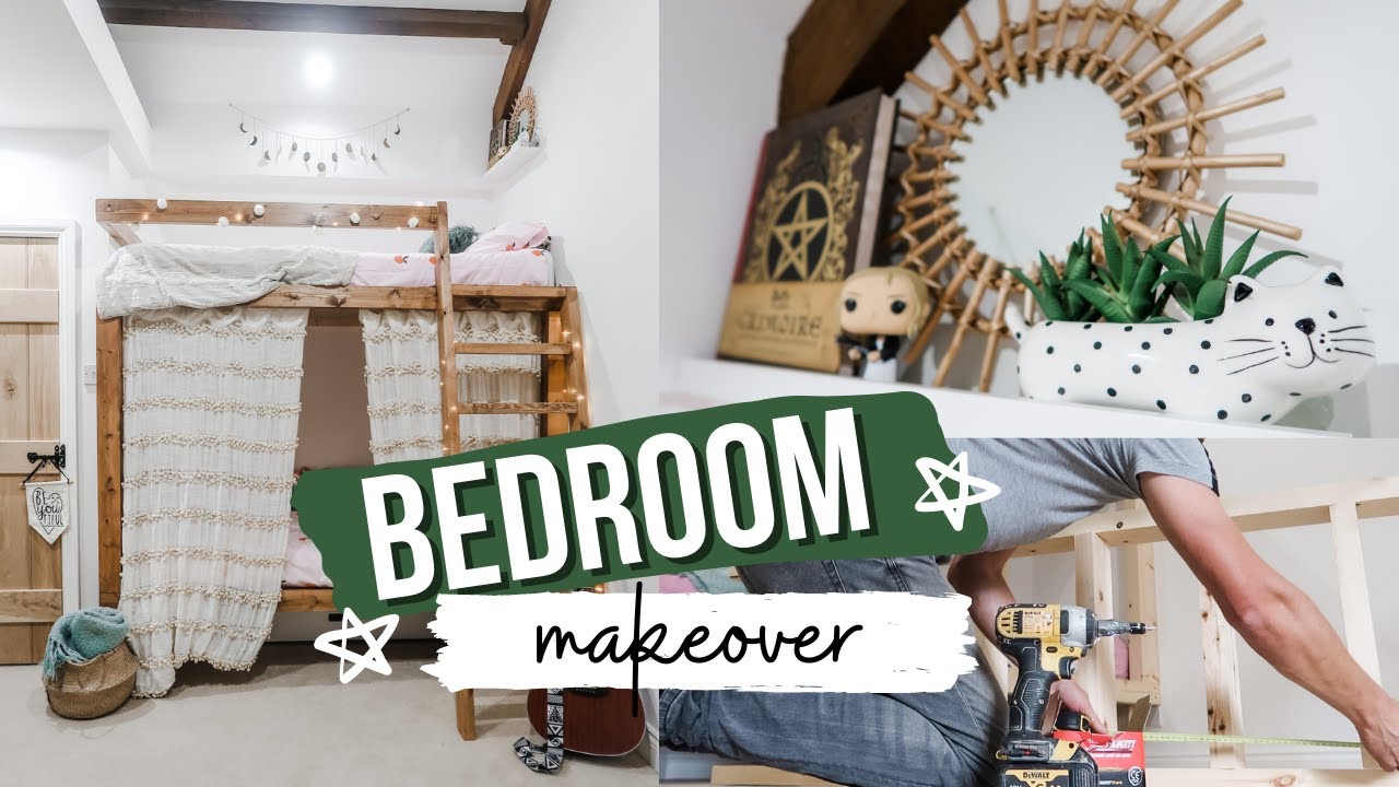 GIRLS BEDROOM MAKEOVER (BEFORE AND AFTER) *pinterest inspired bedroom*