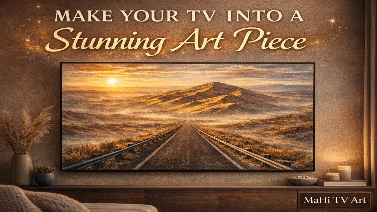 Sunrise Desert Road | Oil Pastel Landscape | Ambient TV Art | Elegant TV Wallpaper Inspiration