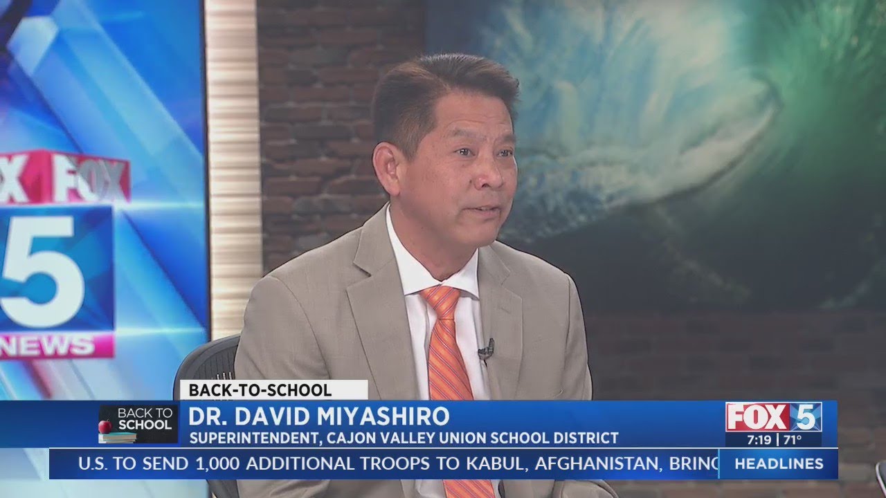 Superintendent Miyashiro On Cajon Valley's First Day Of School