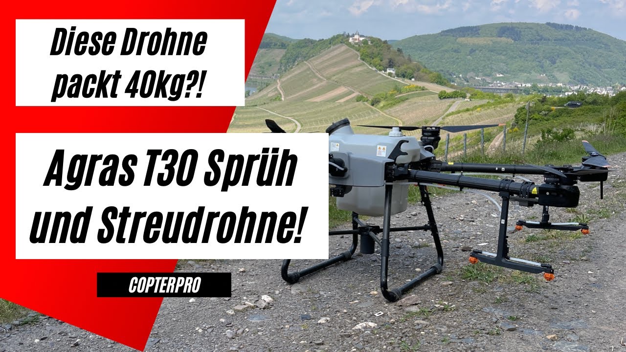 Diese Drohne packt 40kg?! DJI Agras T30 Sprüh und Streudrohne für Weinbau und Landwirtschaft| Agras