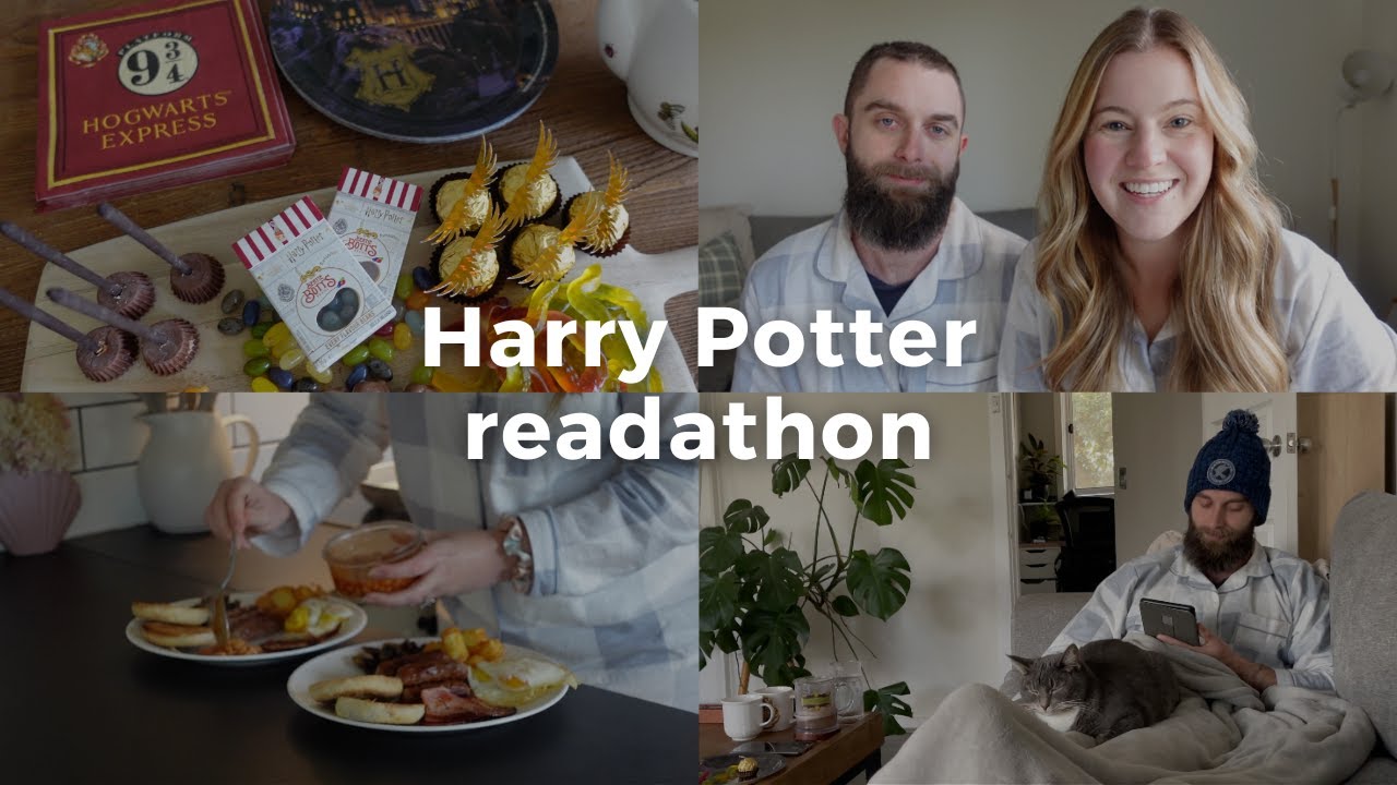 Reading Harry Potter in one day  | Cozy Winter readathon Vlog