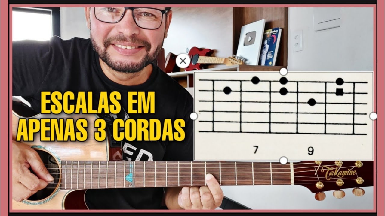 🎯Escalas em apenas 3 Cordas para aprender Fazer Solos no Violão de Forma Simples, Passo-a-passo