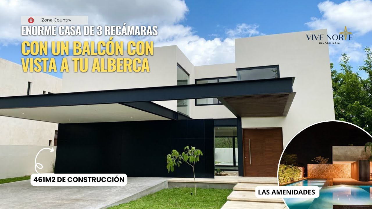 ENORME CASA DE LUJO CON 3 RECAMARAS Y ALBERCA🏊🏻‍♀️EN LA MEJOR ZONA DE MÉRIDA | El Cortijo Yucatán