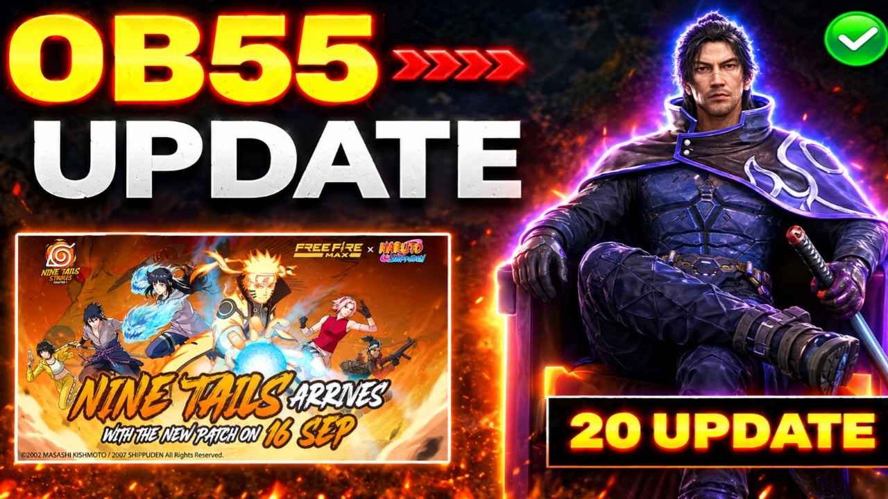 OB55 update free fire | Free Fire OB55 update full details | 16 September new update free fire