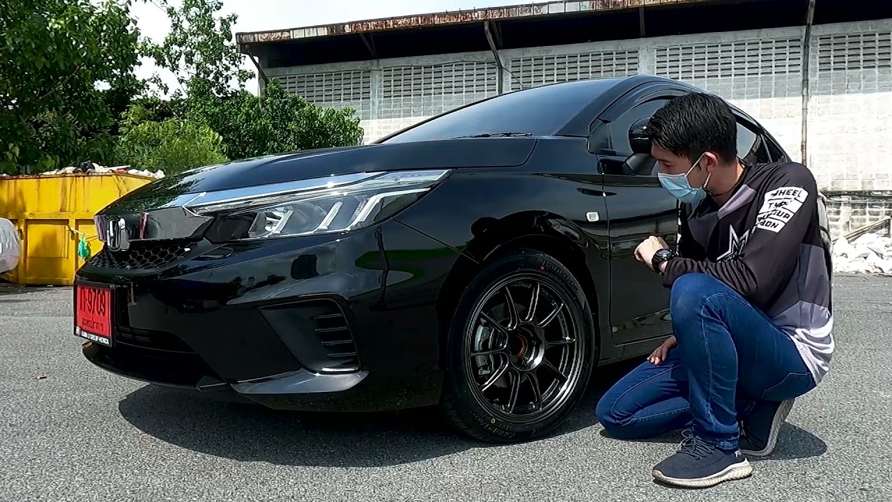 CITY HB TURBO 5 ประตู ล้อเบาโฟฟอมมิ่ง TC105x ขอบ 16 +HANKOOK 195/50R16 สปริงโหลด YSS #อาฮุยพาส่อง