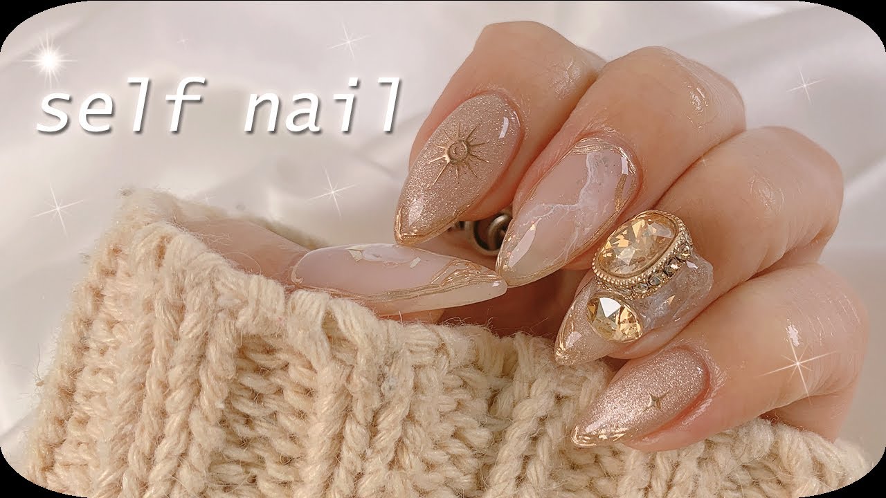 self nail | 네일리스트의 늬앙스네일(일본 스타일로 포근하게 겨울맞이 네일하기, 11월이달의아트로 셀프네일, 대리석네일)