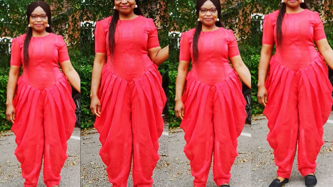 HOW TO: cowl jumpsuit/ pants //Trousers Basque / harem/ drop crotch #DIY #howtosew #makeadress