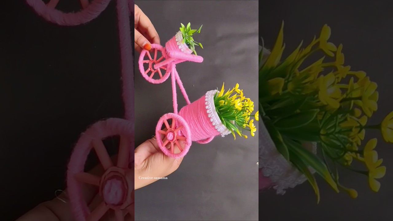 DIY cycle planter / showpiece handmade #homedecor #diy #youtubeshorts