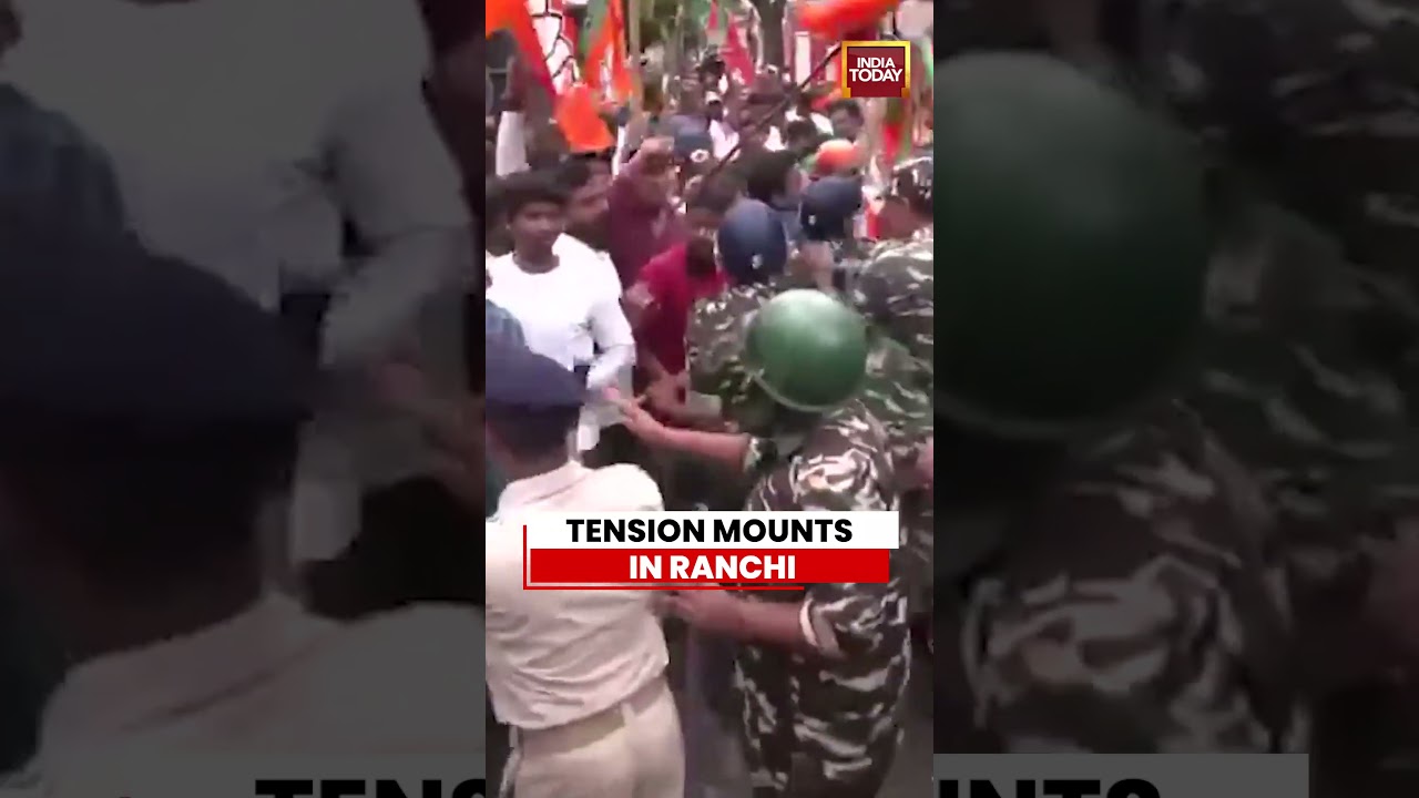 BJP, Congress Workers Face Off During Protest In Ranchi | Jharkhand News
