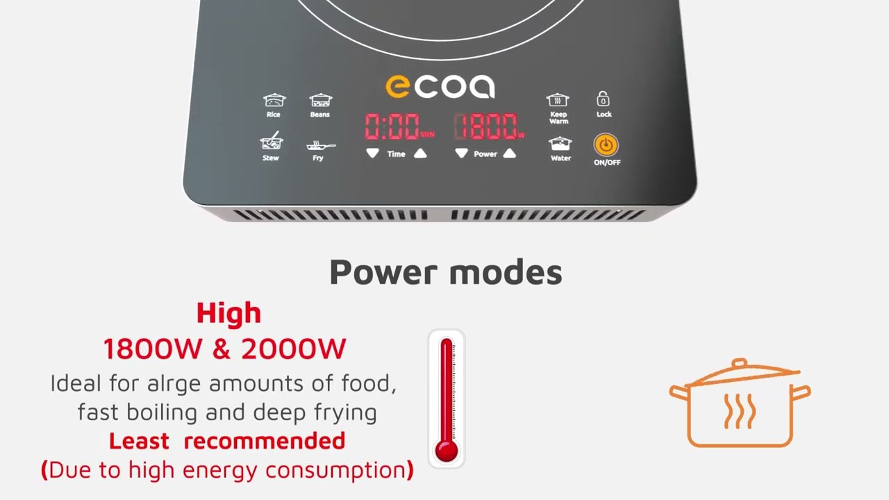 How to operate your ECOA induction cooker