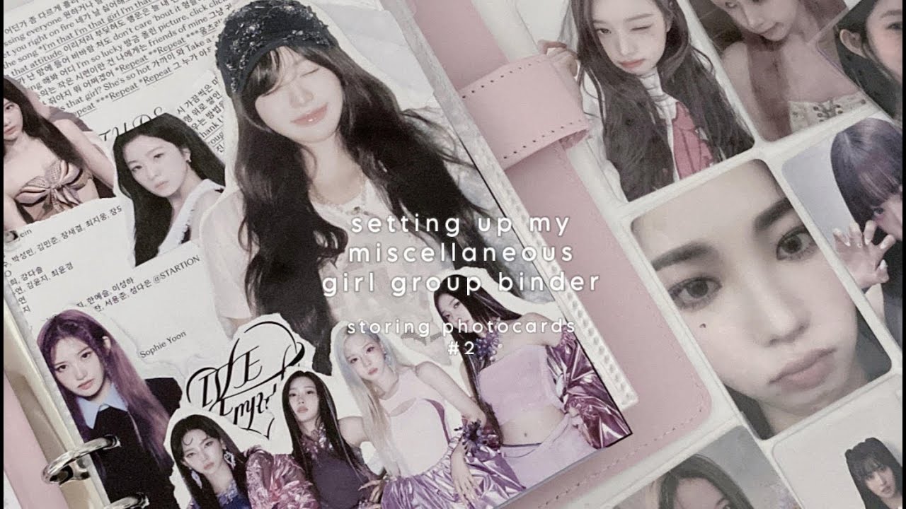 setting up my misc girl group binder ~ (ive, aespa, red velvet & more) storing photocards #2