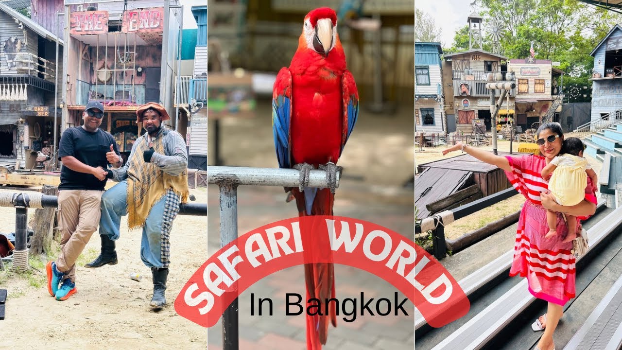 Amazing Safari World || Must watch Dolphin & Western Cowboy Stunt show || Bangkok 