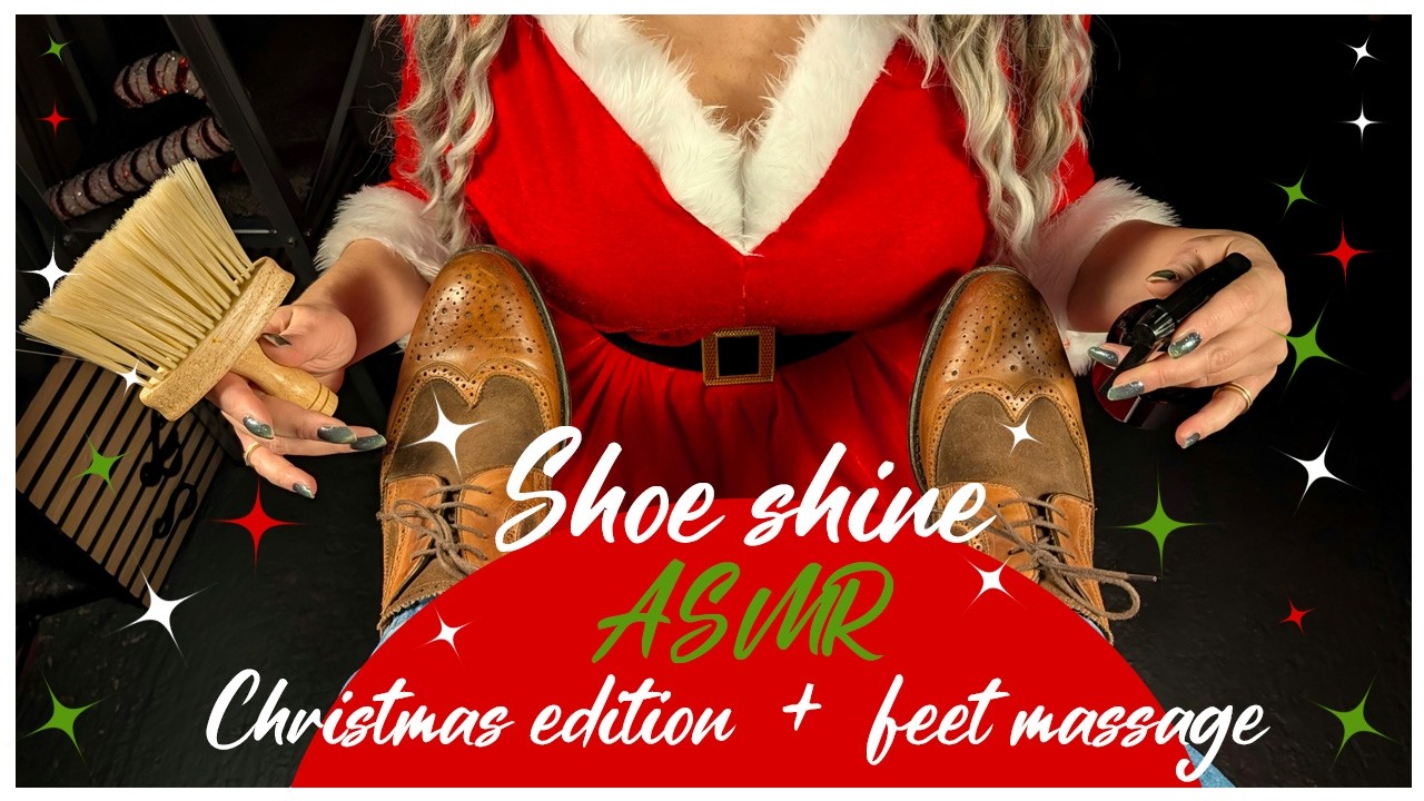 ASMR Mrs. Santa Shoe Shine & Holiday Roleplay