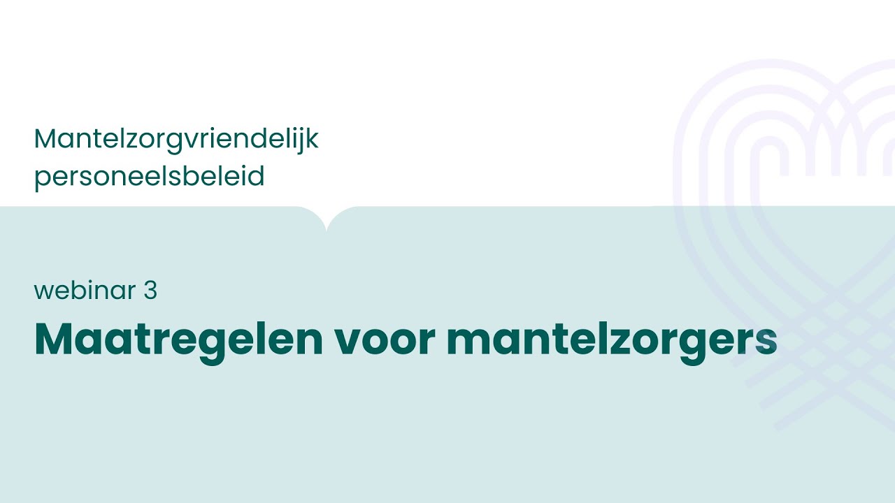 Maatregelen - mantelzorgvriendelijk ondernemen