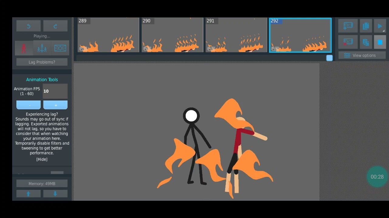 The good side classic fire stickman vs the bad side Stickman stick notes fire man 