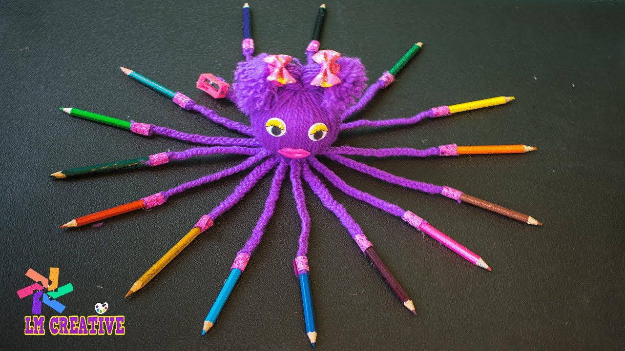 PULPO PORTA COLORES FÁCIL / IDEAS PARA NO PERDER COLORES