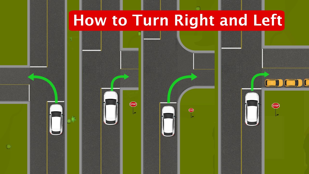 How to Turn Right & Left Properly//Turning References. USA
