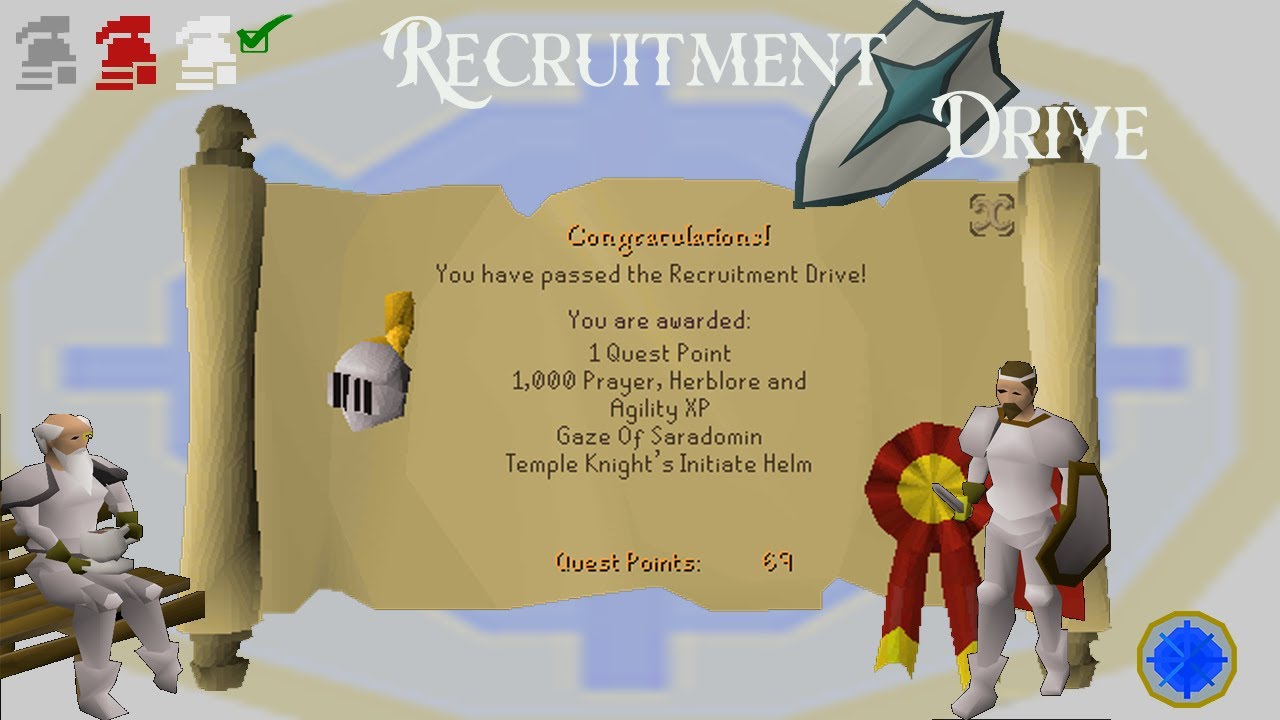 Руководство по квесту для набора рекрутов OSRS | Одобрено Ironman