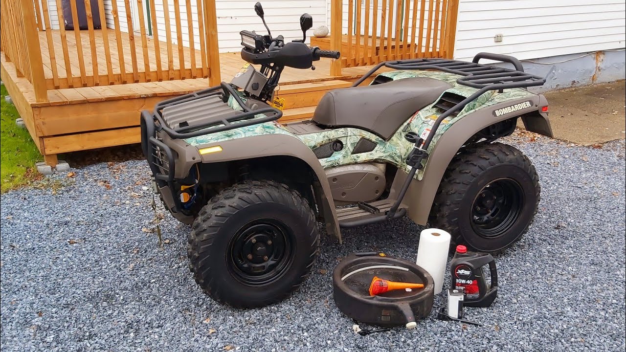 How To Change The Oil And Filter On An ATV Bombardier Quest 650