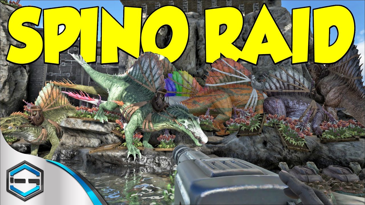 Ark Survival Evolved SPINO RAID (THE FALL OF THE HACKERS) PART 1
