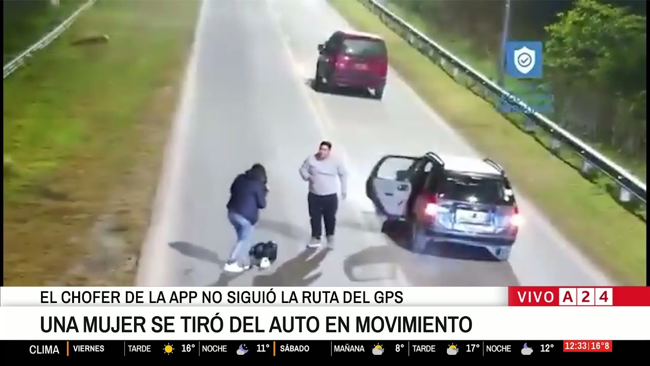 🚨 UNA JOVEN SALTÓ DE UN AUTO DE ALQUILER AL NOTAR QUE EL CHOFER SE DESVIÓ DEL RECORRIDO