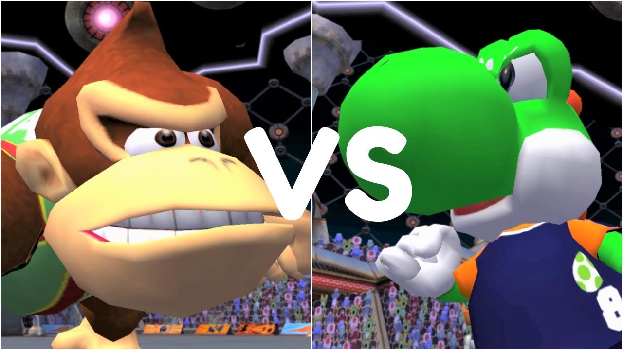 Super Mario Strikers - DK vs Yoshi - GameCube Gameplay (720p60fps)