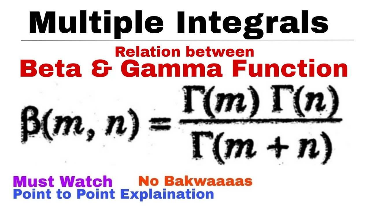 21. Relation between Beta and Gamma Functions | Problem 1 | Very Important