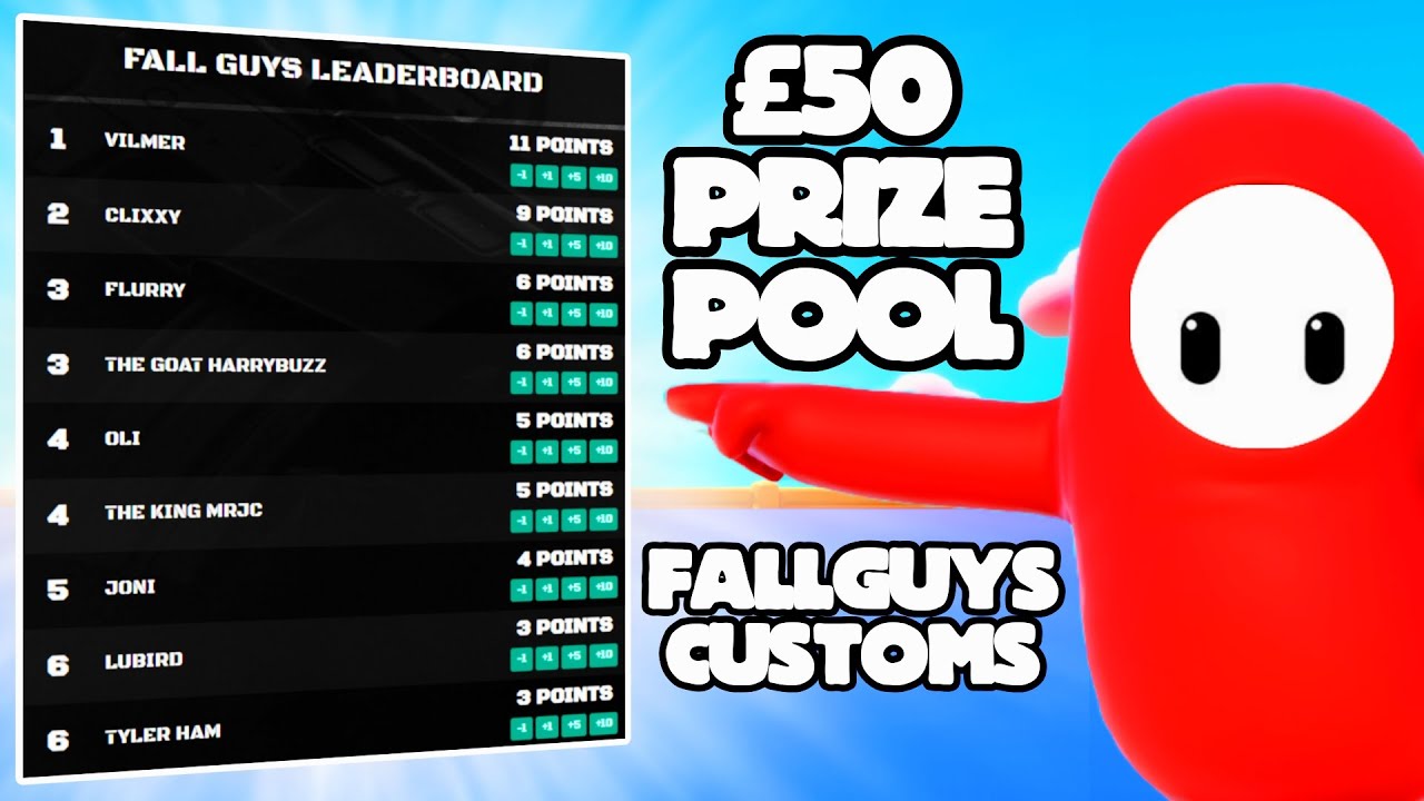 Fall Guys LeaderBoard Customs | $50 PRIZE POOL 💰| Fall Guys Live Customs 6/6