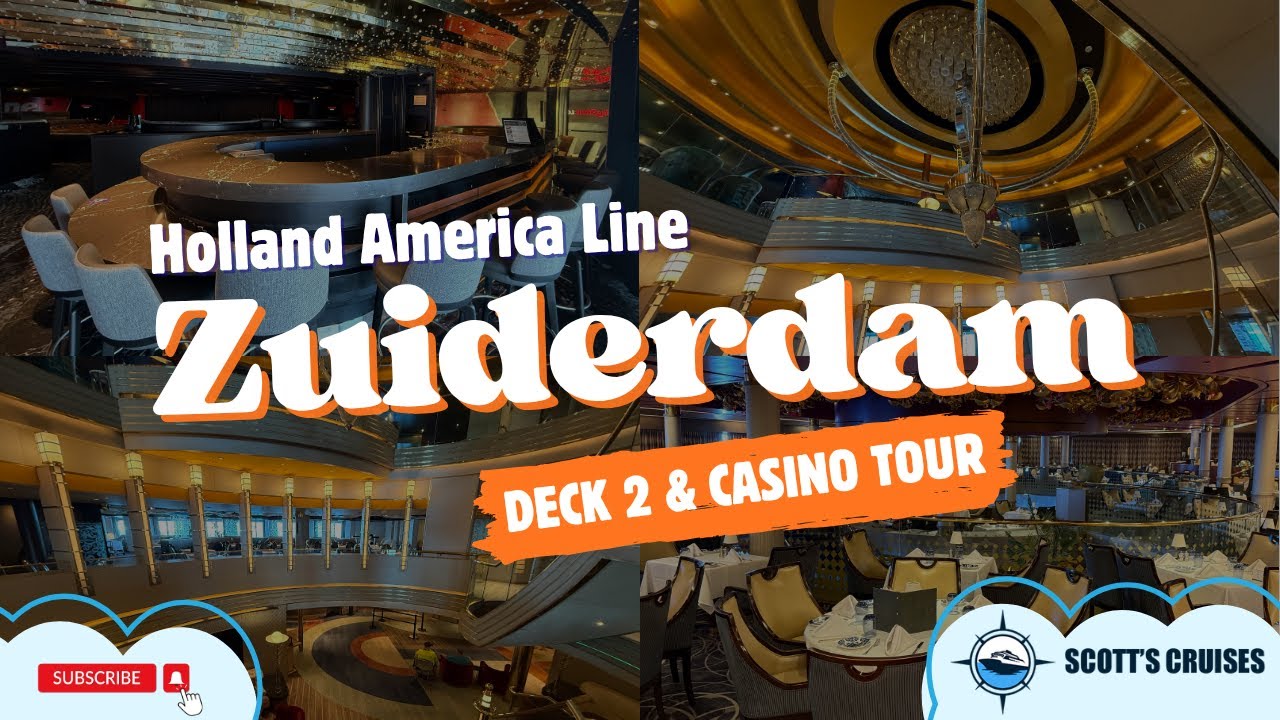 Голландия Америка Линия Зейдердам Палуба 2 и тур по казино | @HollandAmericaLine #круиз #голланда...