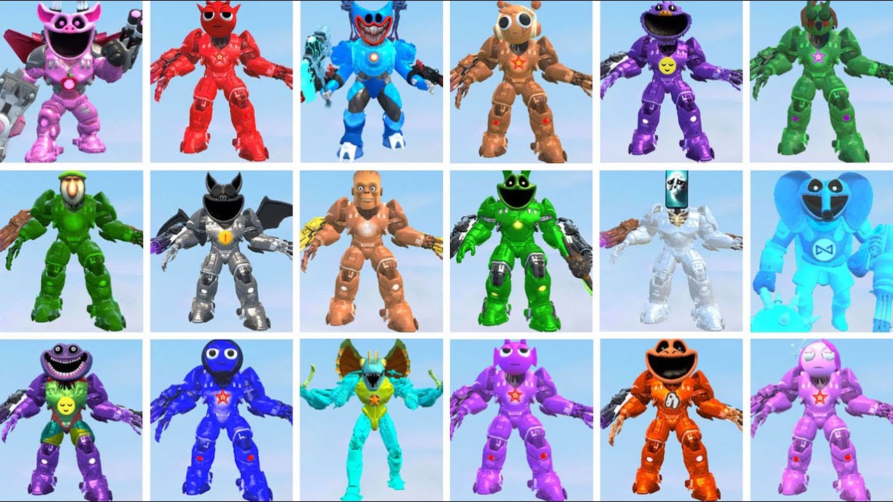 WHICH FAMILY IS STRONGER? MECHA TITAN SPRUNKI VS DILOPHORINE POPPY PLAYTIME In Garry's Mod!