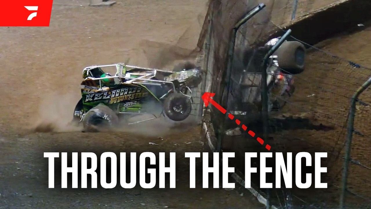 Sprint Car SMASHES Through The Catch Fence