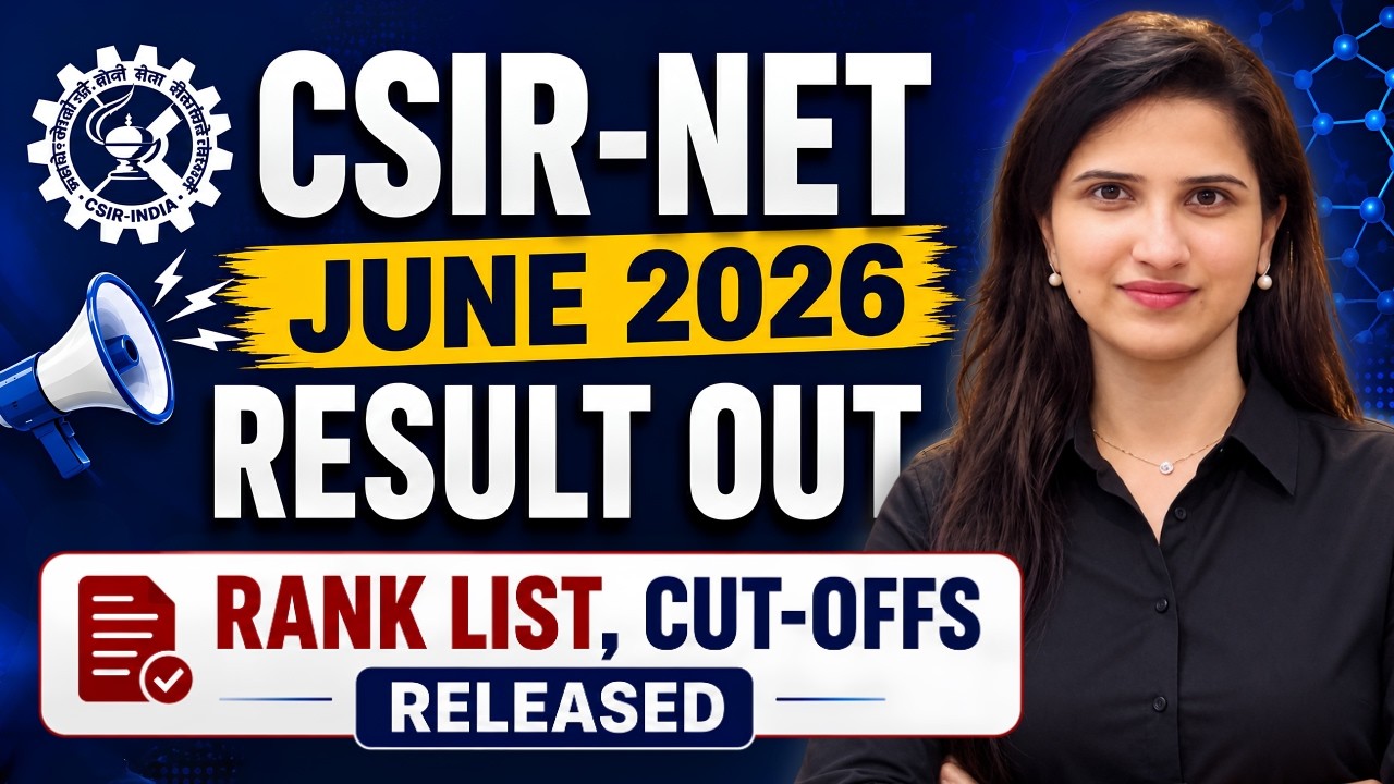 CSIR NET June 2026 Result & Cutoff Released | Chemical Science Category Wise Cutoff & Rank List