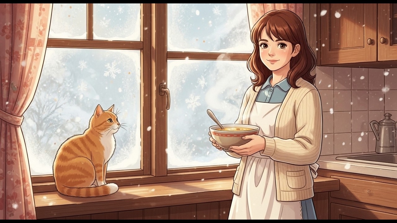 Snowfall Outside, Warm Soup Inside | Cozy Winter ASMR Slow Living Story2