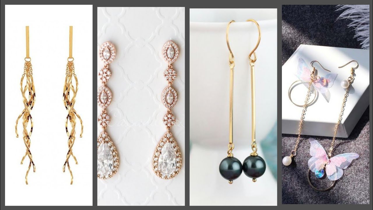 Most Demanding Gold Long chain Earring Designs Collection for Women - latest gold Earring designs