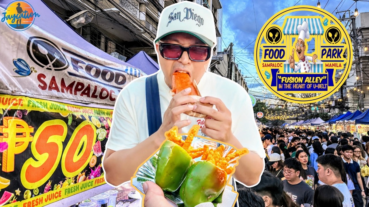 American Tries Cheap Eats FOOD PARK in Manila Philippines 🇵🇭 🍜