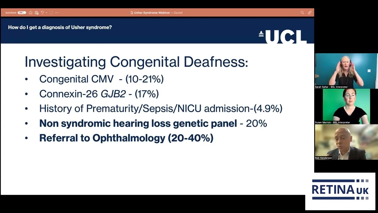 Webinar: Usher syndrome mini series – part one