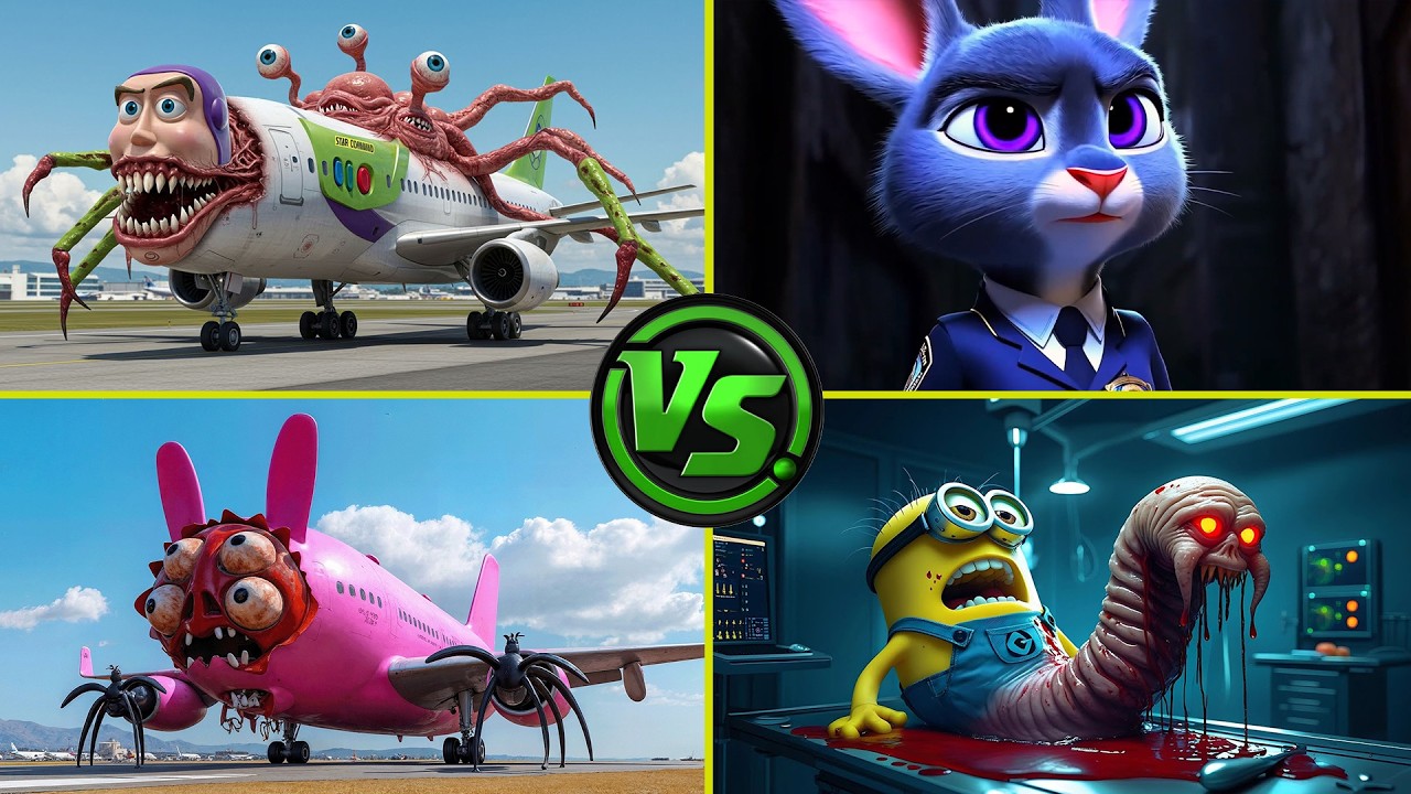 Lightyear Monster vs Zootopiya toys 2 vs Minion shake vs Minion Plane  Lightyear Monster
