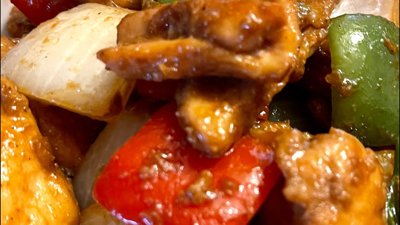 Stir fry chicken in hoisin sauce