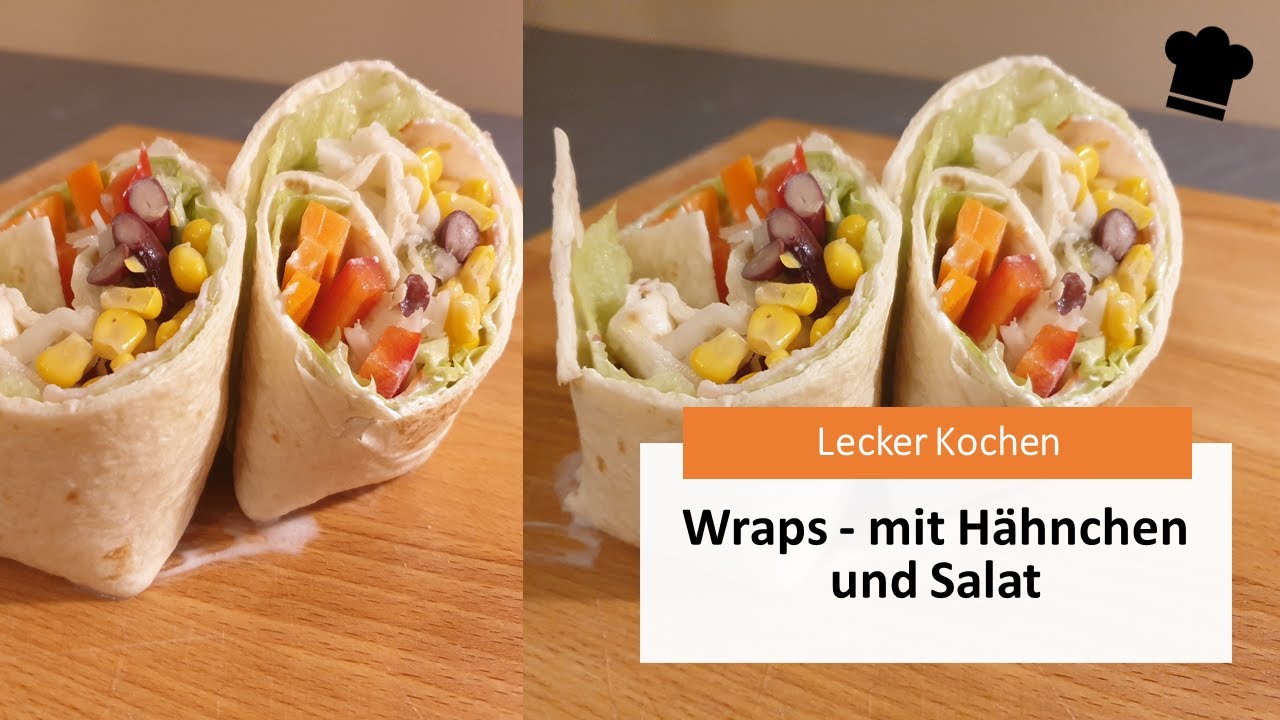 Kalte Wraps mit Salat und Putenbrust | Fingerfood und Partysnack | Wraps Falten, Wraps belegen