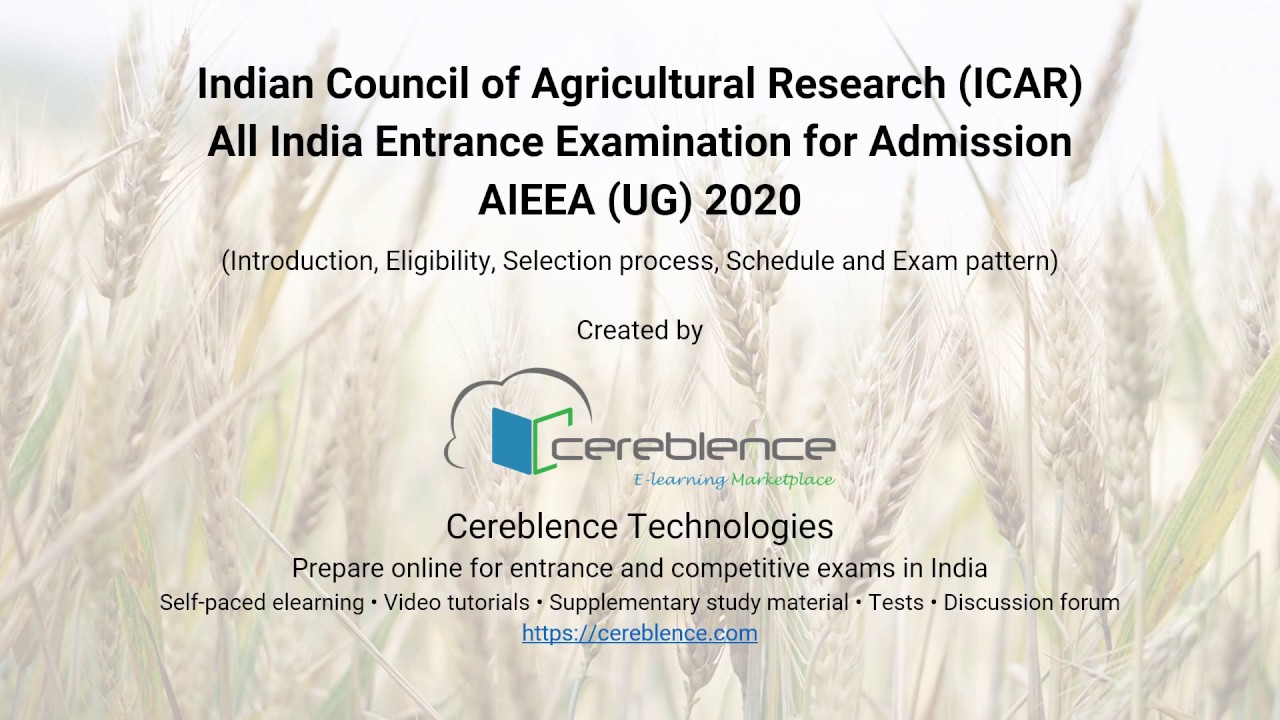 ICAR AIEEA (UG) - Introduction