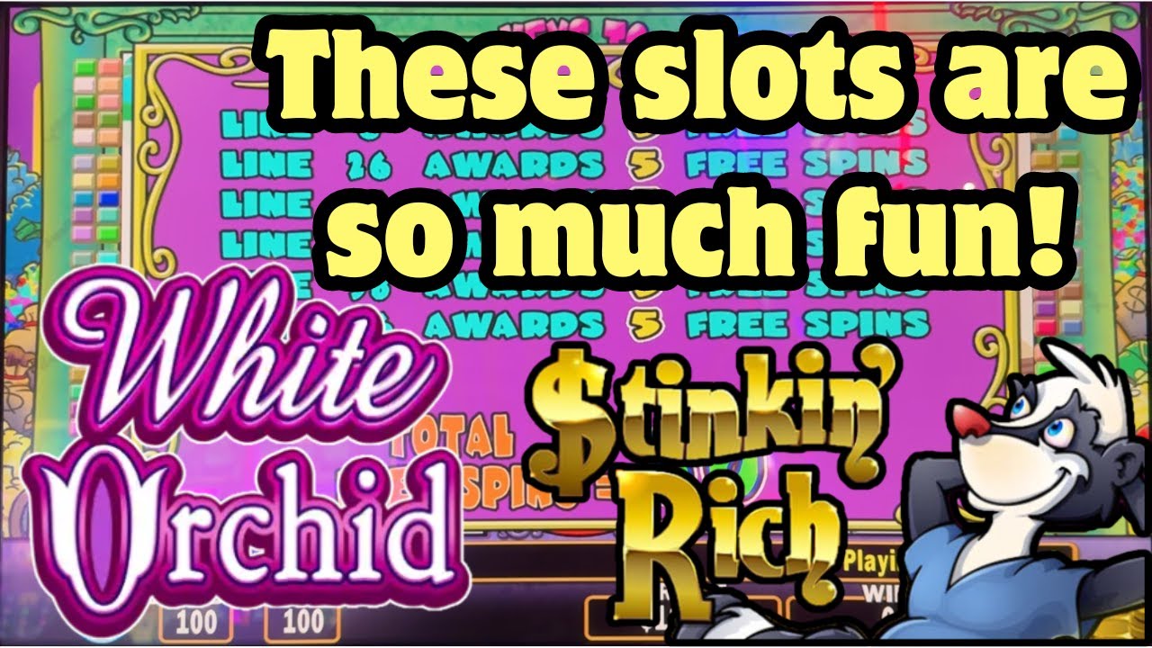Loads of Fun and Bonuses on Stinkin Rich and White Orchid! #slots